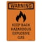 Signmission Safety Sign, OSHA WARNING, 7" Height, Keep Back Hazardous, Portrait OS-WS-D-57-V-13268 - alternate 1